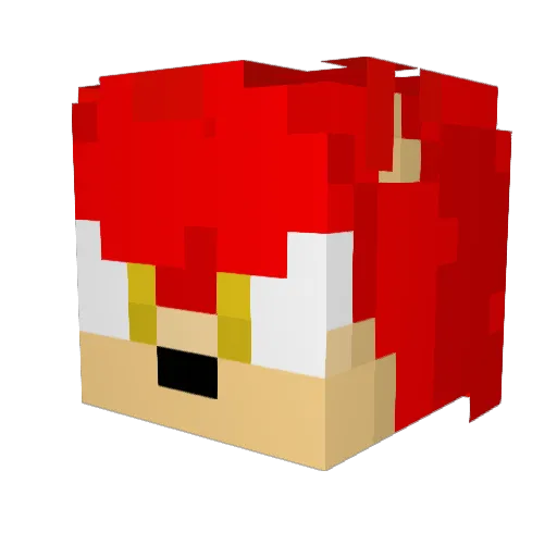 eyaloss Minecraft avatar head, 3D render