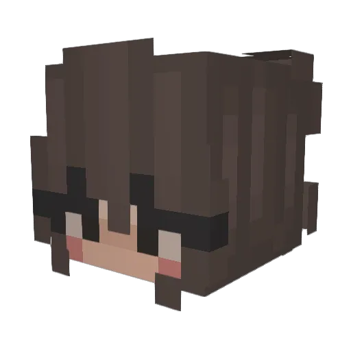 eyaweya Minecraft avatar head, 3D render