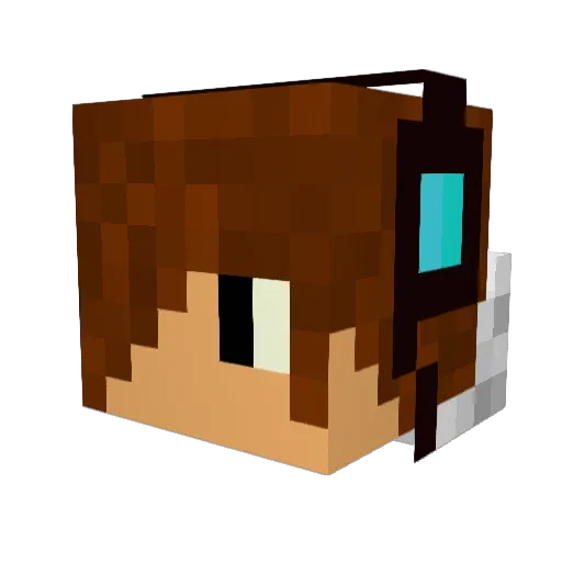 eyeZoRe Minecraft avatar head, 3D render