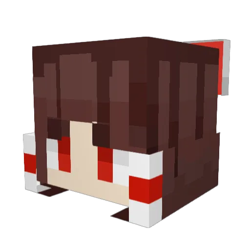 eye_kun Minecraft avatar head, 3D render