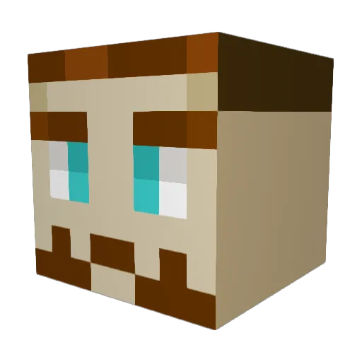 eyebasedlazer Minecraft avatar head, 3D render