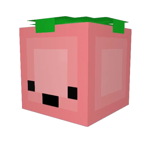 eyebee_ Minecraft avatar head, 3D render