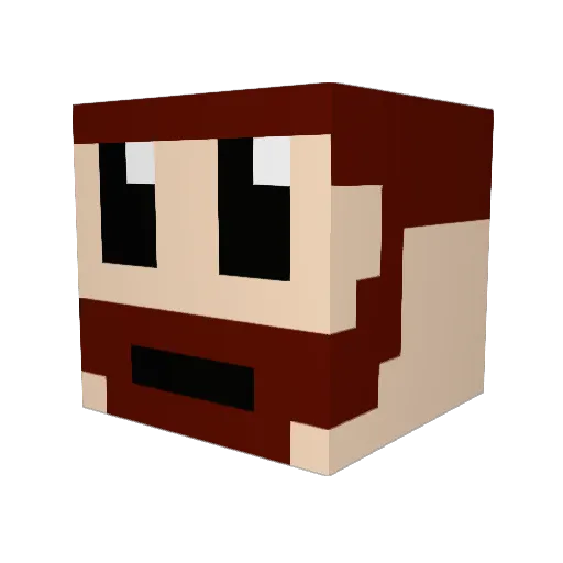 eyeforabullet Minecraft avatar head, 3D render
