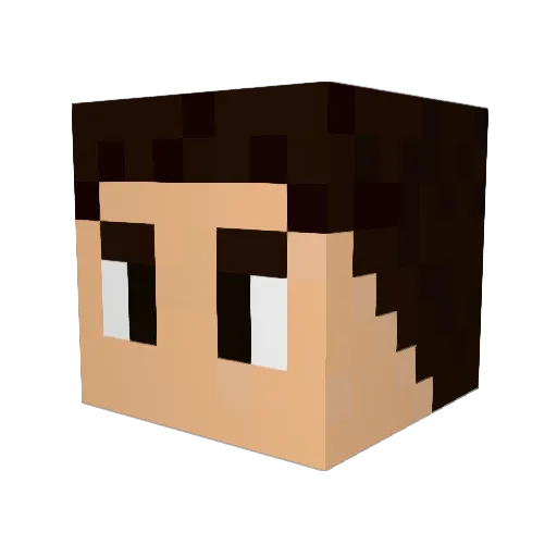 eyerolezZ Minecraft avatar head, 3D render