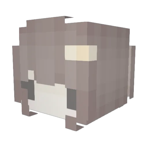 eyeroll Minecraft avatar head, 3D render