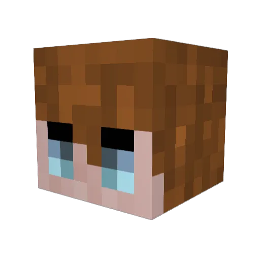 eyesheya Minecraft avatar head, 3D render