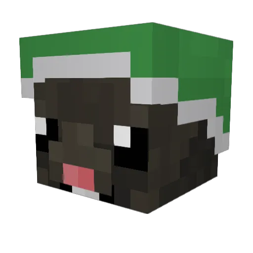 eyeshroom Minecraft avatar head, 3D render