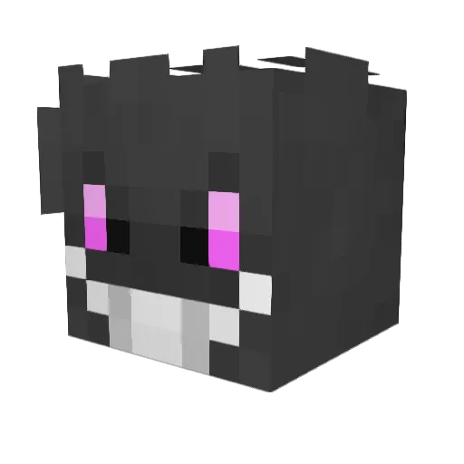 eyestrain Minecraft avatar head, 3D render