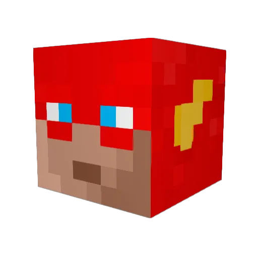 eyindone Minecraft avatar head, 3D render
