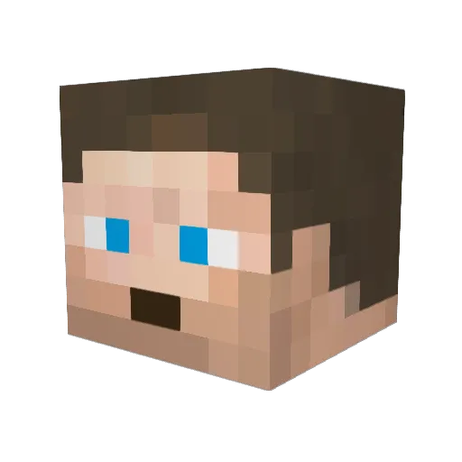 eymas Minecraft avatar head, 3D render