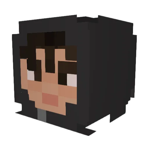 eyoale Minecraft avatar head, 3D render