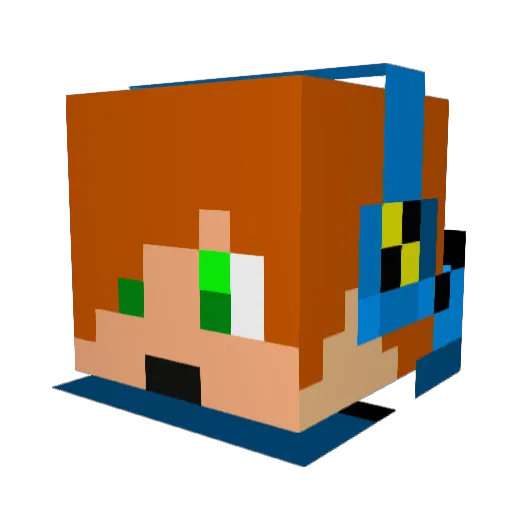 eypifight Minecraft avatar head, 3D render