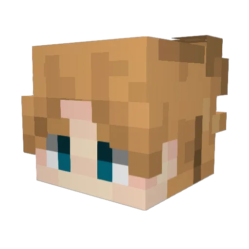 eythel Minecraft avatar head, 3D render