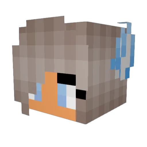 ezSkeleton Minecraft avatar head, 3D render
