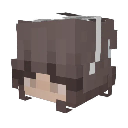 ezaxc Minecraft avatar head, 3D render