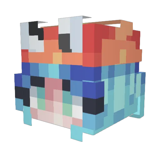 ezb Minecraft avatar head, 3D render