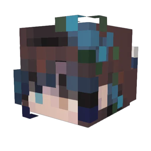 ezdeyab Minecraft avatar head, 3D render