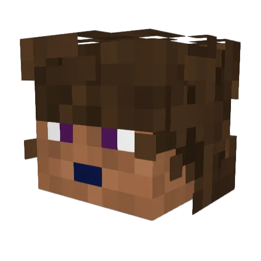 ezeac Minecraft avatar head, 3D render
