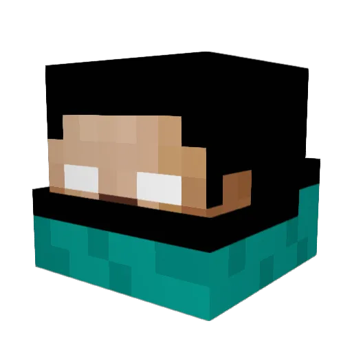 ezelmania Minecraft avatar head, 3D render