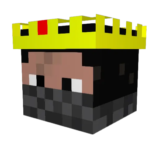 ezelsteen Minecraft avatar head, 3D render