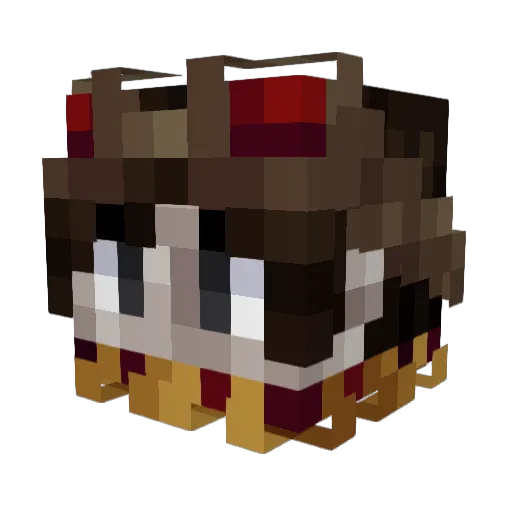 ezereti Minecraft avatar head, 3D render
