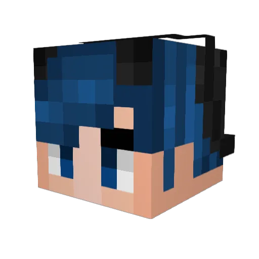 ezerx Minecraft avatar head, 3D render