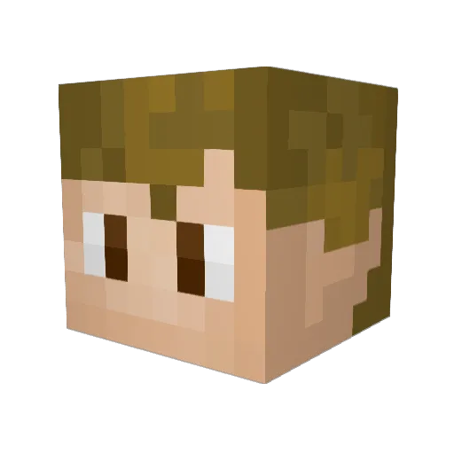 ezesaf Minecraft avatar head, 3D render