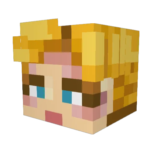 ezgiky Minecraft avatar head, 3D render