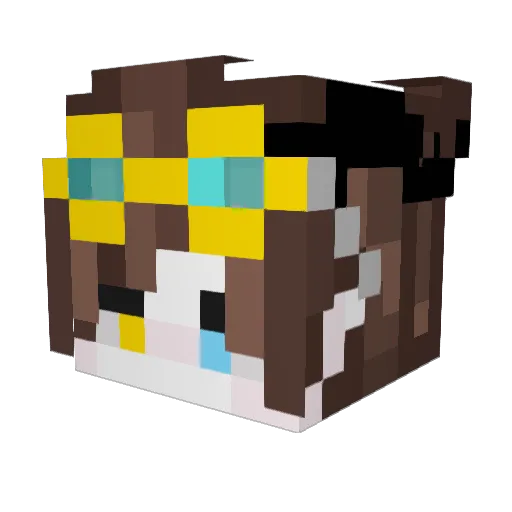 ezhidzet Minecraft avatar head, 3D render