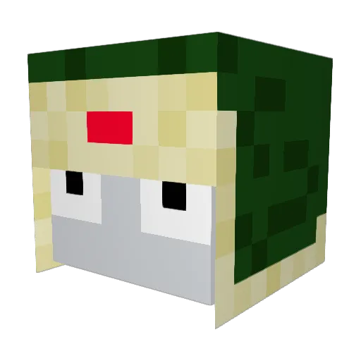 ezibuger Minecraft avatar head, 3D render
