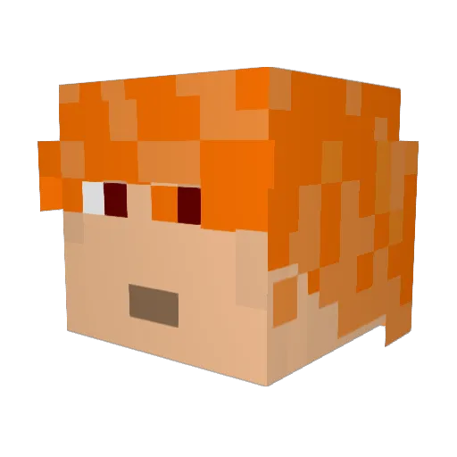 ezio687 Minecraft avatar head, 3D render