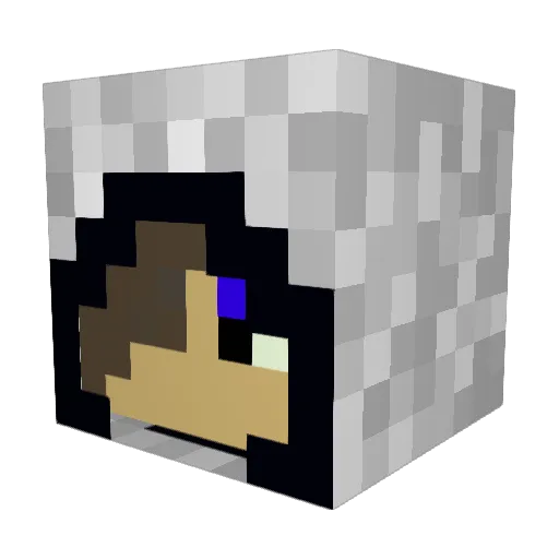 ezio87 Minecraft avatar head, 3D render
