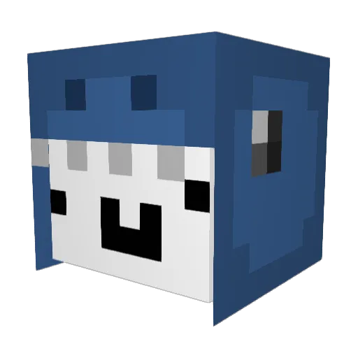 ezloll Minecraft avatar head, 3D render