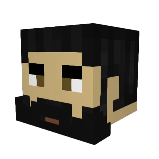 ezoobooks Minecraft avatar head, 3D render