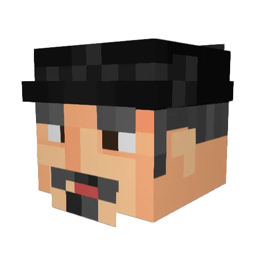 ezook Minecraft avatar head, 3D render
