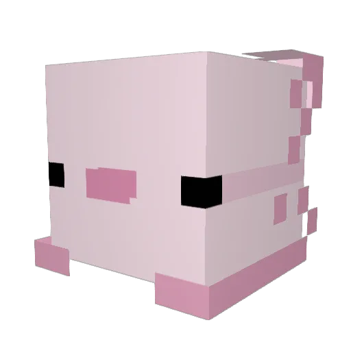 ezpesy Minecraft avatar head, 3D render