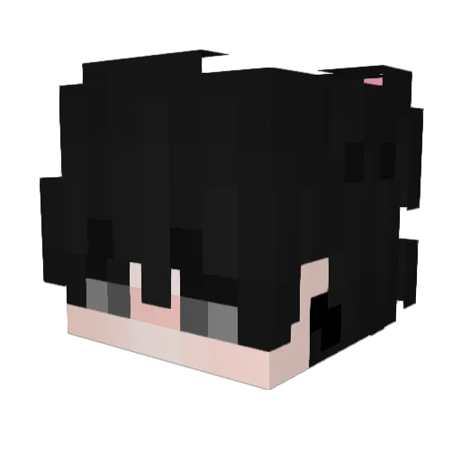 ezqxia Minecraft avatar head, 3D render