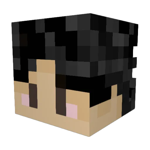 ezraac Minecraft avatar head, 3D render