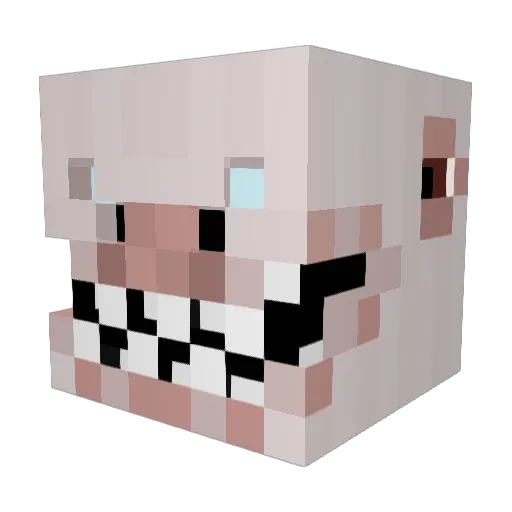 ezygalaxy Minecraft avatar head, 3D render