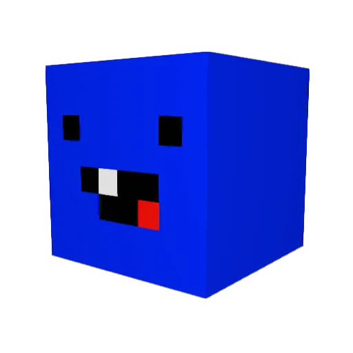 f006b4 Minecraft avatar head, 3D render