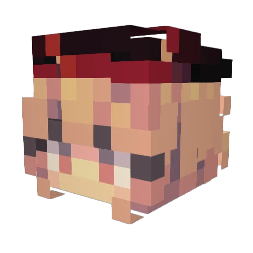 f0512 Minecraft avatar head, 3D render