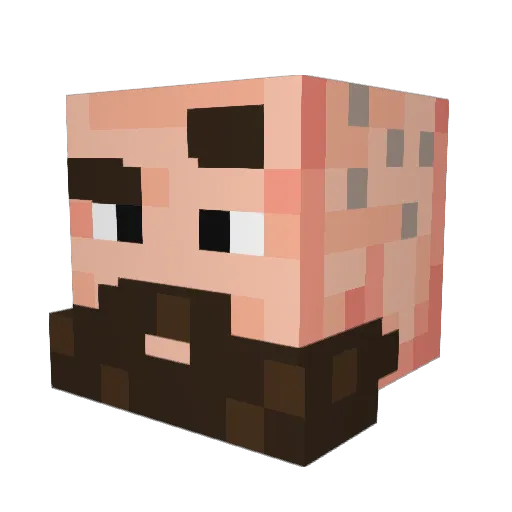 f0nter Minecraft avatar head, 3D render