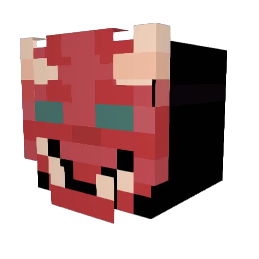 f0p3r Minecraft avatar head, 3D render