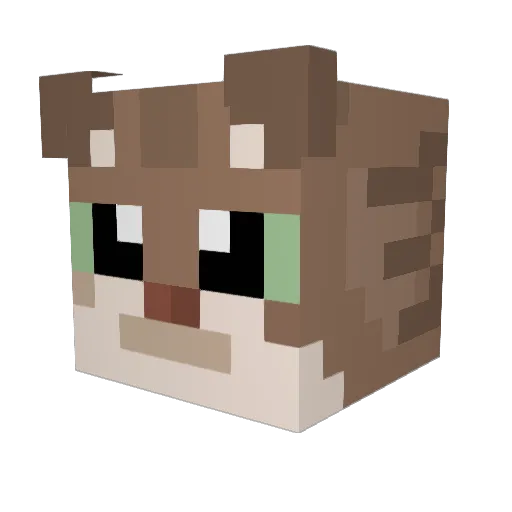 f0vj Minecraft avatar head, 3D render