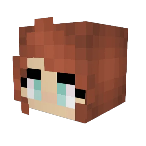 f0xsylv Minecraft avatar head, 3D render