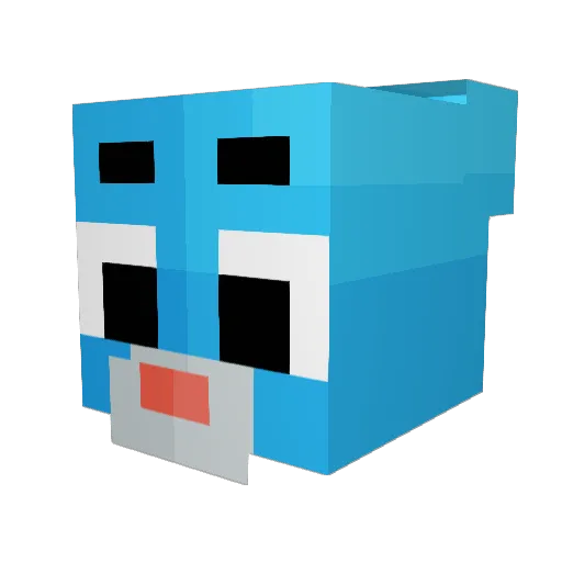 f1_lip_7 Minecraft avatar head, 3D render