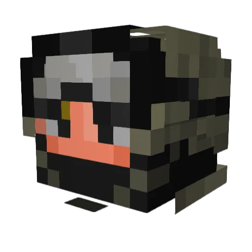 f1dc Minecraft avatar head, 3D render