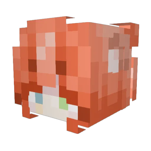 f1ly Minecraft avatar head, 3D render