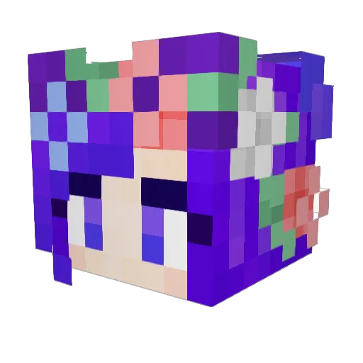 f1rehazard_ Minecraft avatar head, 3D render