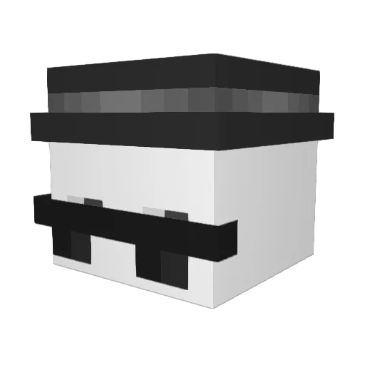 f1sh_w Minecraft avatar head, 3D render